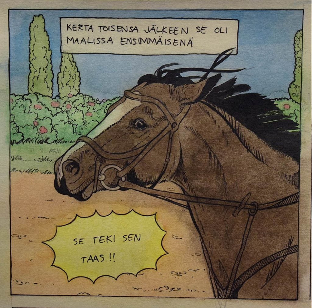 Veera Tamminen's horse cartoon. Horse Comic by Veera Tamminen